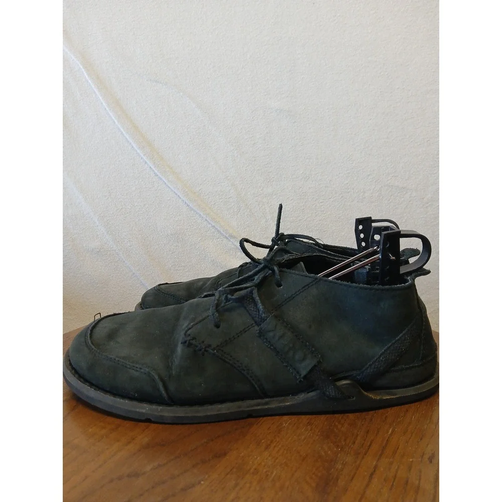 Xero coalton Chukka low leather booy shoe barefoot minimal black suede  mens 8